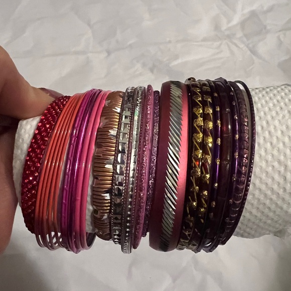 Bangle bundle: Pinks, Purple, and Red - Picture 3 of 4